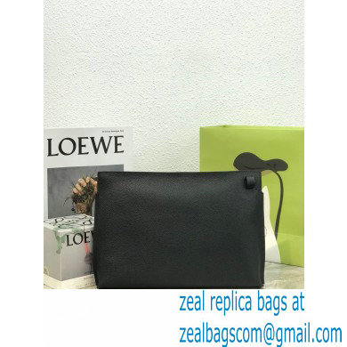 Loewe T Pouch Bag in Grained Calfskin Black