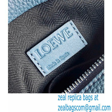 Loewe T Pouch Bag in Grained Calfskin Ocean Blue