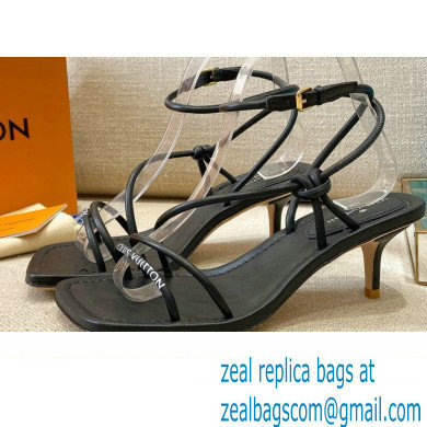 Louis Vuitton Heel 5.5cm Nova Sandals Black 2021