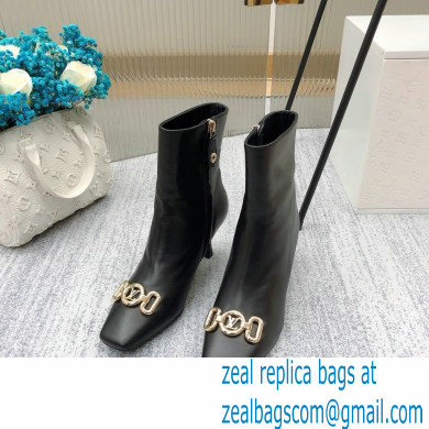 Louis Vuitton Heel 7cm Rotary Ankle Boots Black 2021