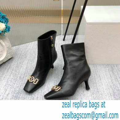 Louis Vuitton Heel 7cm Rotary Ankle Boots Black 2021