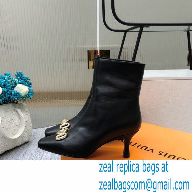 Louis Vuitton Heel 7cm Rotary Ankle Boots Black 2021