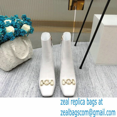 Louis Vuitton Heel 7cm Rotary Ankle Boots White 2021