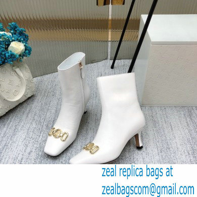 Louis Vuitton Heel 7cm Rotary Ankle Boots White 2021