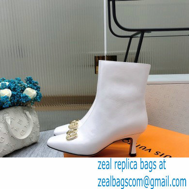 Louis Vuitton Heel 7cm Rotary Ankle Boots White 2021