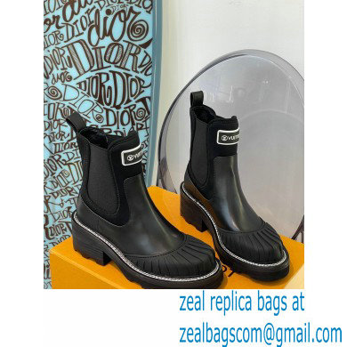 Louis Vuitton Heel 9.5cm Lv Beaubourg Ankle Boots Black 2021 - Click Image to Close