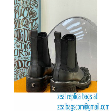Louis Vuitton Heel 9.5cm Lv Beaubourg Ankle Boots Black 2021 - Click Image to Close