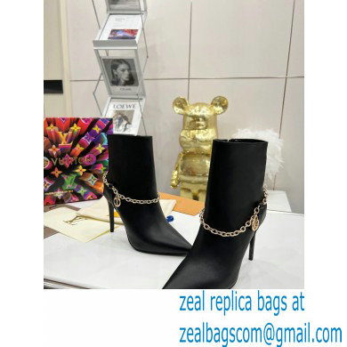 Louis Vuitton Heel 9.5cm Mansion Ankle Boots Black 2021 - Click Image to Close