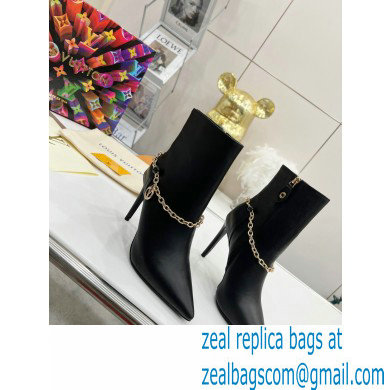 Louis Vuitton Heel 9.5cm Mansion Ankle Boots Black 2021 - Click Image to Close