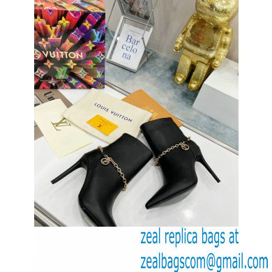 Louis Vuitton Heel 9.5cm Mansion Ankle Boots Black 2021