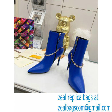 Louis Vuitton Heel 9.5cm Mansion Ankle Boots Blue 2021