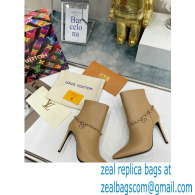 Louis Vuitton Heel 9.5cm Mansion Ankle Boots Nude 2021