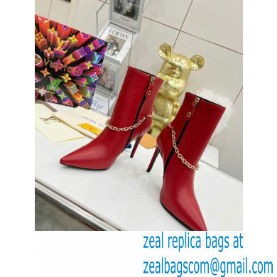 Louis Vuitton Heel 9.5cm Mansion Ankle Boots Red 2021