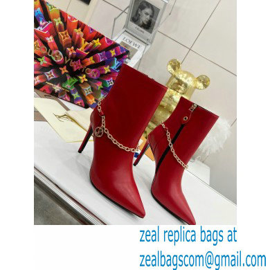 Louis Vuitton Heel 9.5cm Mansion Ankle Boots Red 2021 - Click Image to Close