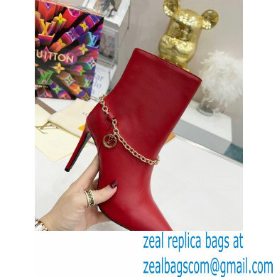 Louis Vuitton Heel 9.5cm Mansion Ankle Boots Red 2021 - Click Image to Close