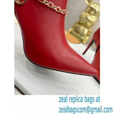 Louis Vuitton Heel 9.5cm Mansion Ankle Boots Red 2021 - Click Image to Close