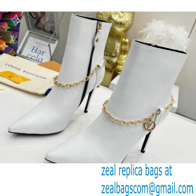 Louis Vuitton Heel 9.5cm Mansion Ankle Boots White 2021