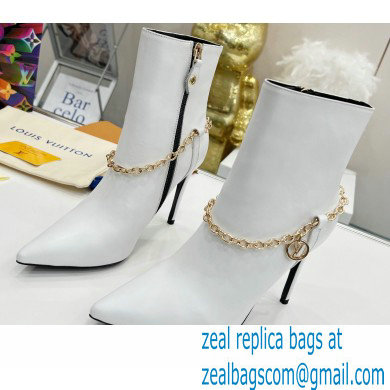 Louis Vuitton Heel 9.5cm Mansion Ankle Boots White 2021 - Click Image to Close