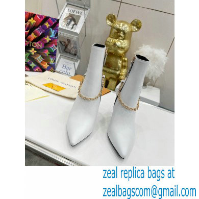 Louis Vuitton Heel 9.5cm Mansion Ankle Boots White 2021 - Click Image to Close