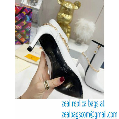 Louis Vuitton Heel 9.5cm Mansion Ankle Boots White 2021 - Click Image to Close