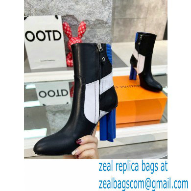 Louis Vuitton Heel 9.5cm Silhouette Ankle Boots Black/Blue Cruise 2022 Fashion Show - Click Image to Close