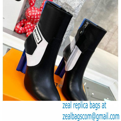 Louis Vuitton Heel 9.5cm Silhouette Ankle Boots Black/Blue Cruise 2022 Fashion Show