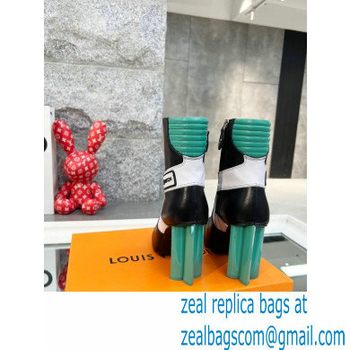 Louis Vuitton Heel 9.5cm Silhouette Ankle Boots Black/Green Cruise 2022 Fashion Show - Click Image to Close