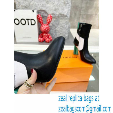 Louis Vuitton Heel 9.5cm Silhouette Ankle Boots Black/Green Cruise 2022 Fashion Show - Click Image to Close