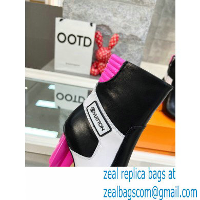 Louis Vuitton Heel 9.5cm Silhouette Ankle Boots Black/Pink Cruise 2022 Fashion Show