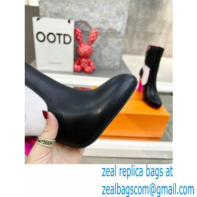 Louis Vuitton Heel 9.5cm Silhouette Ankle Boots Black/Pink Cruise 2022 Fashion Show - Click Image to Close