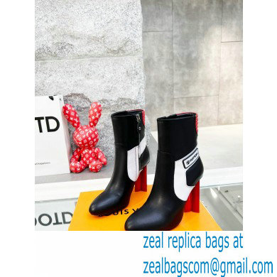 Louis Vuitton Heel 9.5cm Silhouette Ankle Boots Black/Red Cruise 2022 Fashion Show