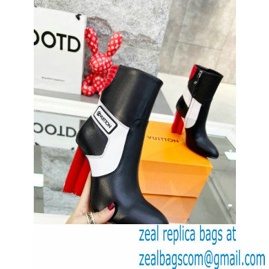 Louis Vuitton Heel 9.5cm Silhouette Ankle Boots Black/Red Cruise 2022 Fashion Show