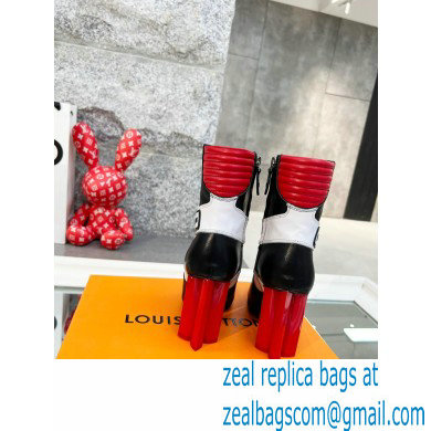 Louis Vuitton Heel 9.5cm Silhouette Ankle Boots Black/Red Cruise 2022 Fashion Show - Click Image to Close