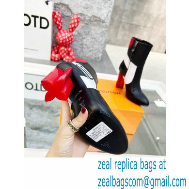 Louis Vuitton Heel 9.5cm Silhouette Ankle Boots Black/Red Cruise 2022 Fashion Show - Click Image to Close