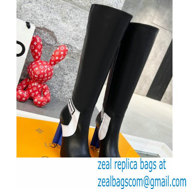 Louis Vuitton Heel 9.5cm Silhouette High Boots Black/Blue Cruise 2022 Fashion Show - Click Image to Close