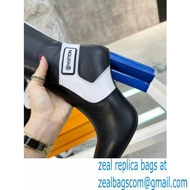 Louis Vuitton Heel 9.5cm Silhouette High Boots Black/Blue Cruise 2022 Fashion Show - Click Image to Close