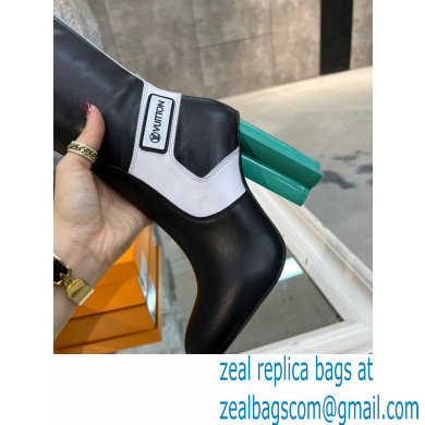 Louis Vuitton Heel 9.5cm Silhouette High Boots Black/Green Cruise 2022 Fashion Show - Click Image to Close