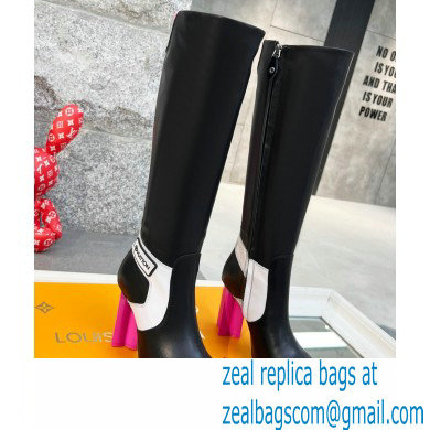 Louis Vuitton Heel 9.5cm Silhouette High Boots Black/Pink Cruise 2022 Fashion Show