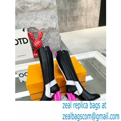 Louis Vuitton Heel 9.5cm Silhouette High Boots Black/Pink Cruise 2022 Fashion Show - Click Image to Close