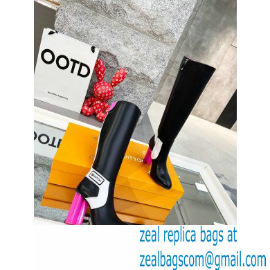 Louis Vuitton Heel 9.5cm Silhouette High Boots Black/Pink Cruise 2022 Fashion Show