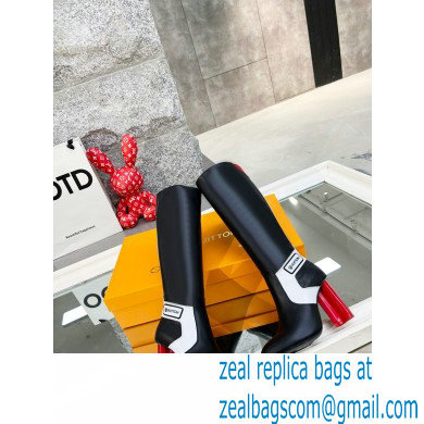 Louis Vuitton Heel 9.5cm Silhouette High Boots Black/Red Cruise 2022 Fashion Show - Click Image to Close