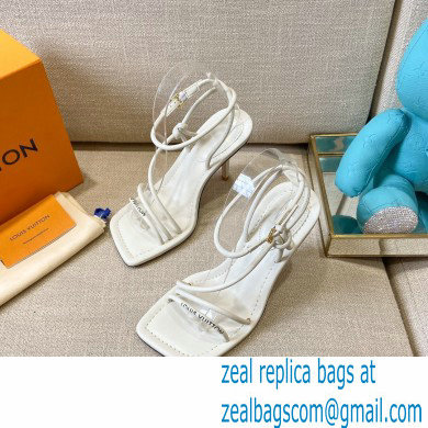 Louis Vuitton Heel 9cm Nova Sandals White 2021 - Click Image to Close