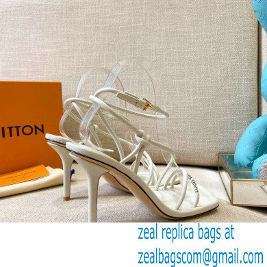 Louis Vuitton Heel 9cm Nova Sandals White 2021 - Click Image to Close
