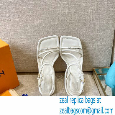 Louis Vuitton Heel 9cm Nova Sandals White 2021 - Click Image to Close