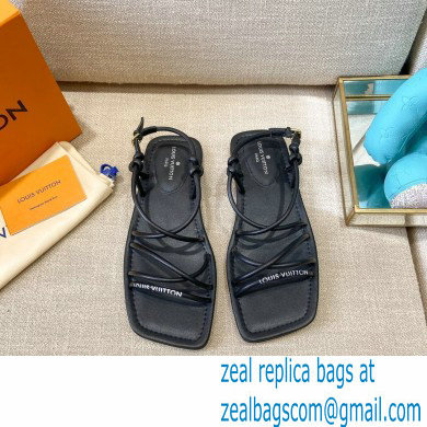 Louis Vuitton Nova Flat Sandals Black 2021