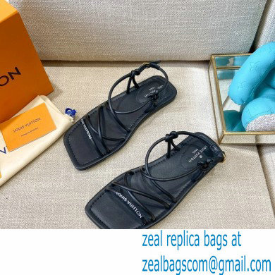 Louis Vuitton Nova Flat Sandals Black 2021 - Click Image to Close