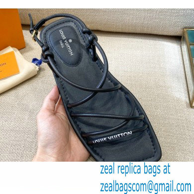 Louis Vuitton Nova Flat Sandals Black 2021 - Click Image to Close