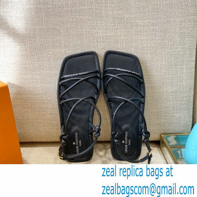 Louis Vuitton Nova Flat Sandals Black 2021