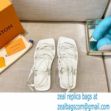 Louis Vuitton Nova Flat Sandals White 2021 - Click Image to Close