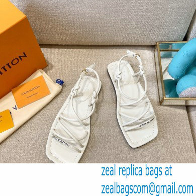 Louis Vuitton Nova Flat Sandals White 2021 - Click Image to Close